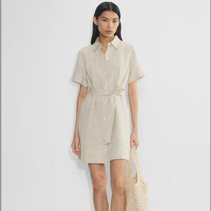 Wilfred Eleta Linen Mini Dress in Natural Ecru size S